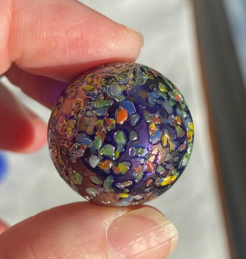 1 or Set of 5 glitterbomb Mega Marble Glass Marbles 1 Etsy
