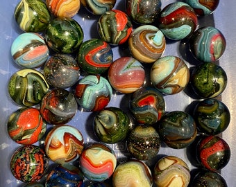 5 Gorgeous Premium Dave’s Appalachian Swirl Moonshine Marbles, 18mm 20mm 3/4”, Dave McCullough, Crafts, Mint Collectibles, Unique Gift