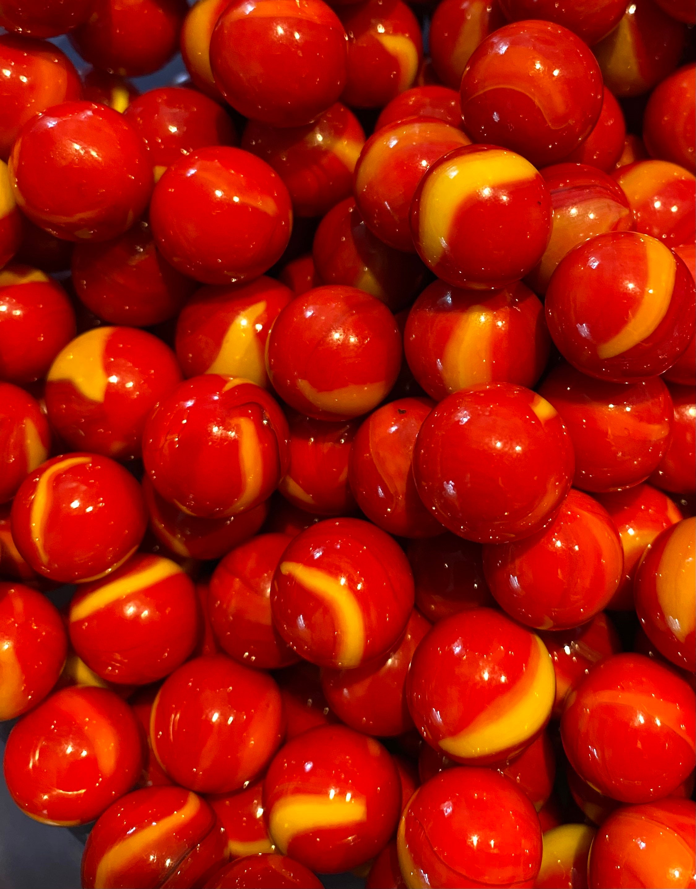 Assorted American Red Devil Marbles