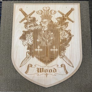 WOOD Family Crest - Heraldry Shield - Coat of Arms