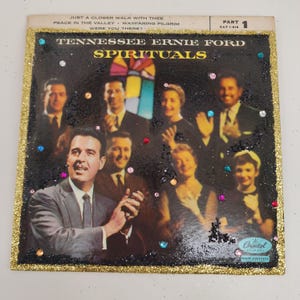 Glitzerndes Vinyl 45 Album Plattencover: Tennessee Ernie Ford - Spirituals