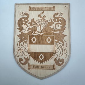 Whitaker Family Crest - Heraldry Shield - Coat of Arms