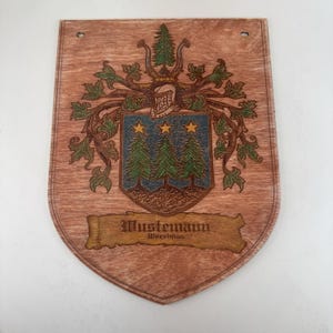 Mustemann / Moestman Family Crest Painted - Coat of Arms - Heraldry Shield