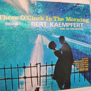 Glittered Customized Vinyl 45 Album Record Cover: Bert Kaempfert - Three O&#39;Clock in the Morning