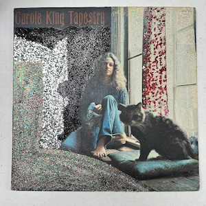 Vinyl-Schallplattenhülle mit Glitzer verziert: Carole King &quot;&quot;Tapestry&quot;&quot;&quot;