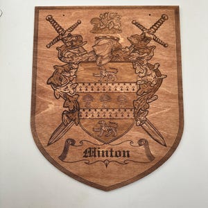Minton Family Crest - Coat of Arms - Heraldry Shield