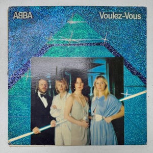 Beglitzertes Schallplattencover Wandkunst: &quot;ABBA&quot; Voulez-Vous