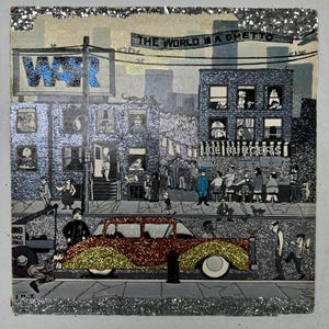 Personalisiertes Vinyl Album Cover mit Glitzer: “WAR” The World is a Ghetto