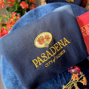 Pasadena City of Roses Embroidered Unisex Sweatshirt, Vintage-Inspired California Crewneck