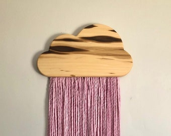 Wood & Fiber Pink Cloud Wall Hanging