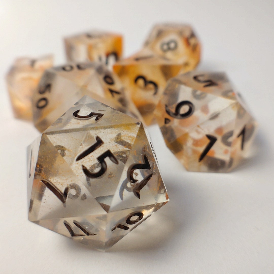 Rusty Dudes Handmade Resin RPG Dice Set Dungeons&dragons Etsy New Zealand