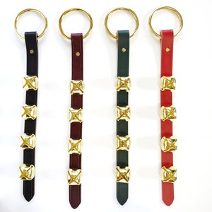 Dog Training Bell Strap with 4 Bells for Door, Bell Door Hanger, Dog Bell, Door Decor, Pet Decor, Sleigh Bells for Door Pet Training
