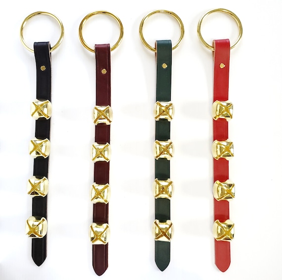 Dog Training Bell Strap with 4 Bells for Door Bell Door Hanger Dog Bell Door Decor Pet Decor Sleigh Bells for Door Pet Training