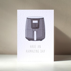 Airfryer - A6 Eletrodoméstico de cozinha personalizado Cozinha divertida Comida Chef Comendo Fritar Assando Batatas Fritas Feliz Aniversário Aniversário Amor Cartão de felicitações