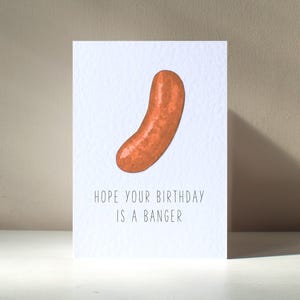 Cartão de aniversário A6 com salsicha personalizada, trocadilho engraçado, Páscoa, aniversário, Dia dos Namorados, amor, aniversário