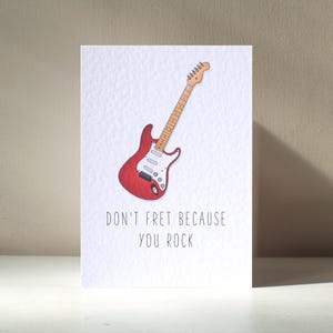 You Rock - A6 Gepersonaliseerde Rock N Roll Gitaar Elektrisch Akoestisch Muziek Feest Festival Woordspeling Verjaardag Valentijnsdag Liefde Verjaardagswenskaart