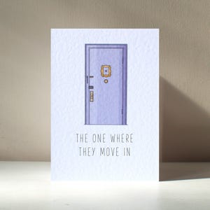 The One Where - A6 Porta Roxa Personalizada Amigos Sitcom Perk Engraçado Trocadilho Feliz Aniversário Amor Novo Cartão de Saudações para Casa