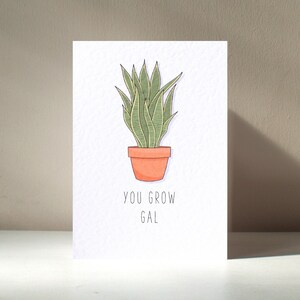 Cobra - A6 Sansevieria Personalizada Mãe Em Leis Língua Planta De Casa Planta Pai Bebê Engraçado Engraçado Trocadilho Feliz Aniversário Amor Cartão De Saudação