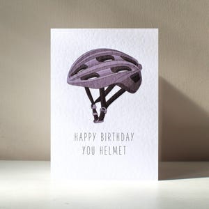 Votre casque - A6 personnalisé cyclisme vélo de course tricycle sécurité de conduite drôle impoli jeu de mots joyeux anniversaire amour carte de voeux