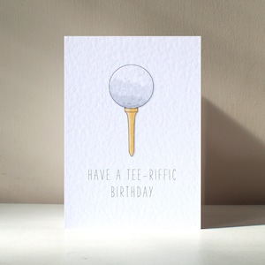 Tee-riffic - Tee de golf personnalisé A6 Driver putter Crazy Hit Ballerballer Jeu de sport Jeu de mots drôle Joyeux anniversaire Amour Carte de voeux
