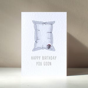 Goon - Sac de vin personnalisé A6 pas cher Flagon Australie Voyager Boire un pub Jeu de mots drôle Joyeux anniversaire Amour Carte de voeux