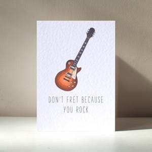 You Rock - A6 Gepersonaliseerde Rock N Roll Gitaar Elektrisch Akoestisch Muziek Feest Festival Woordspeling Verjaardag Valentijnsdag Liefde Verjaardagswenskaart