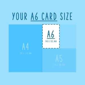 May include: A diagram showing the different sizes of paper, A4, A5, and A6. The A6 paper is 148 x 105 mm, the A5 paper is 210 x 148 mm, and the A4 paper is 297 x 210 mm.