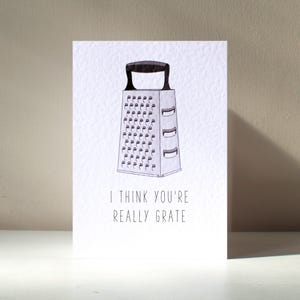 Eres genial - Rallador de queso personalizado A6. Gran juego de palabras con queso, divertido y tarjeta de felicitación de cumpleaños, aniversario y amor.