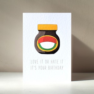 Love it or Hate it - A6 Personalisierter Speiseaufstrich Lecker Wortspiel Jahrestag Valentinstag Liebe Geburtstag Grußbild