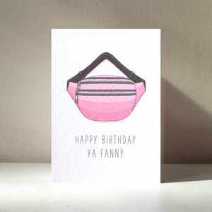 Fanny - Sac banane personnalisé A6, sac banane, vente de bottes, idiot, drôle, grossier, jeu de mots, joyeux anniversaire, amour, carte de voeux
