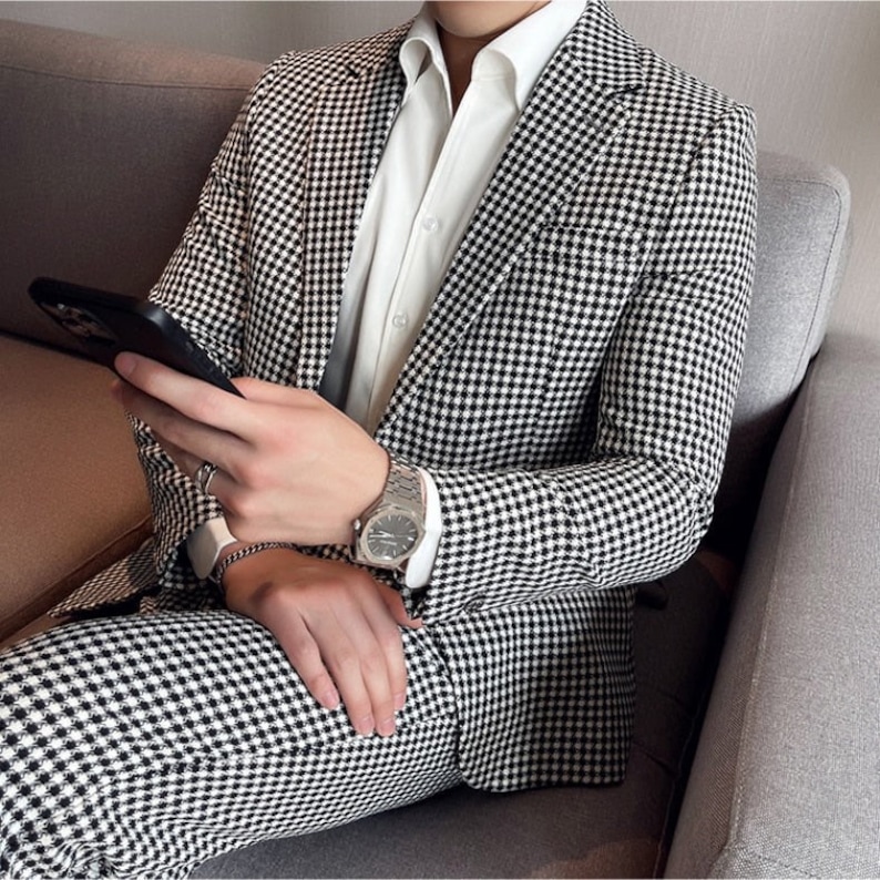 The Rich Mens Designer 2 Piece Formal Business Suit 2 Piece Etsy