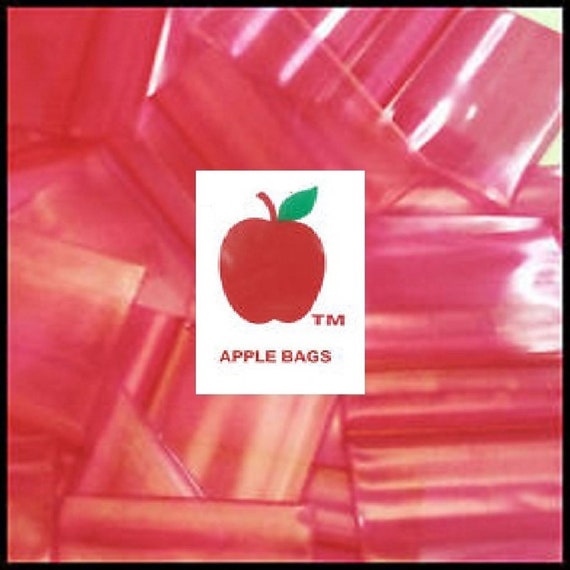 APPLE ZIPLOCK BAGGIES 10 PACKS 100 BAGS PER PACK 1.25'' X 1.25