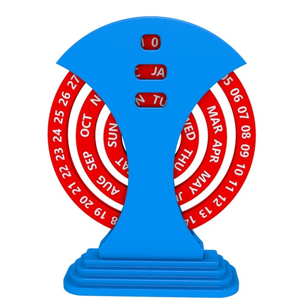 rotating calendar stl file / Infinite Calendar printer / moving calendar