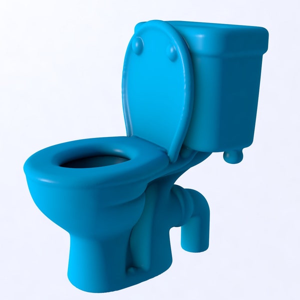 Toilet stl file / printable stl file for 3d printers, home decoration stl files, silo , toilet bathroom