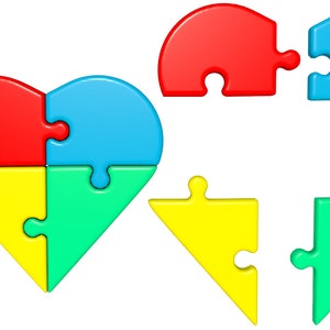 puzzle heart stl file / printable stl file for 3d printers, heart  stl files,
