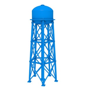 Water Storage Tower stl  file / printable tower  stl file , water tower printer
