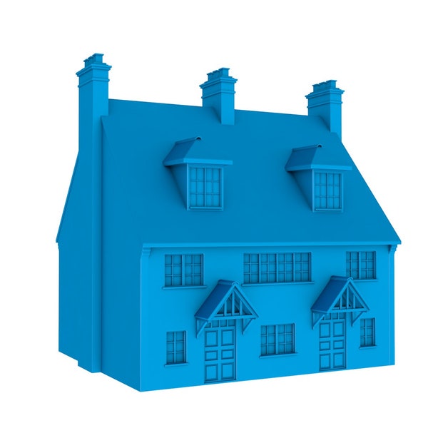 English Brick House stl  file / printable stl file foprinters,building stl file house printer