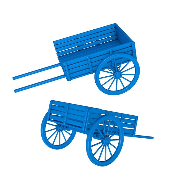 wooden wagon stl  file / printable stl file, medieval cart printer , wagon printer