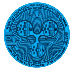 Ripple Coin Stl File / Printable Stl File for 3d Printers, Home Crown ...