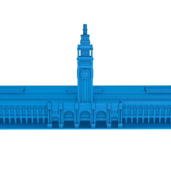 Ferry Building stl  file / printable stl file foprinters,building stl file house printer, San Francisco building stl