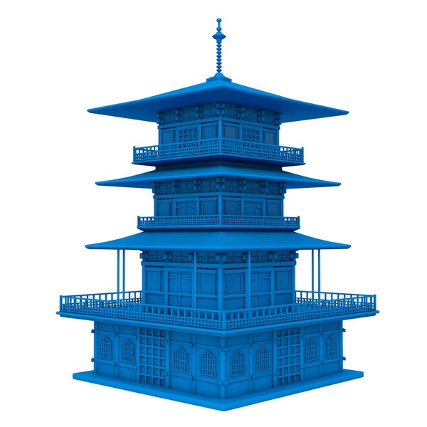 Asian Building stl  file / printable stl file foprinters,building stl file, house printer