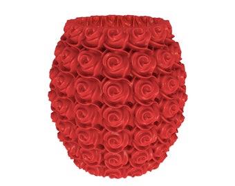 Rosenvase Stl-Datei / druckbare Stl-Datei für 3D Drucker, Heimdekoration Stl-Datei, Blume, Modellvase für Kunstpflanzen,