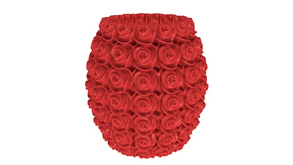 rose vase  stl file / printable stl file for 3d printers, home decoration stl files, flower, vase model for artificial plants,