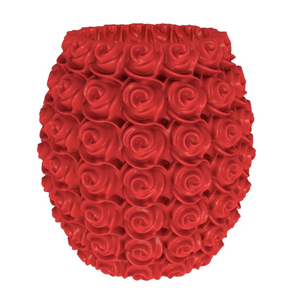 rose vase  stl file / printable stl file for 3d printers, home decoration stl files, flower, vase model for artificial plants,