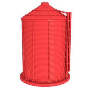 Grain Silo  stl file / printable stl file for 3d printers, home decoration stl files, silo , machine model for artificial plants