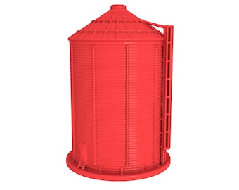 Grain Silo  stl file / printable stl file for 3d printers, home decoration stl files, silo , machine model for artificial plants