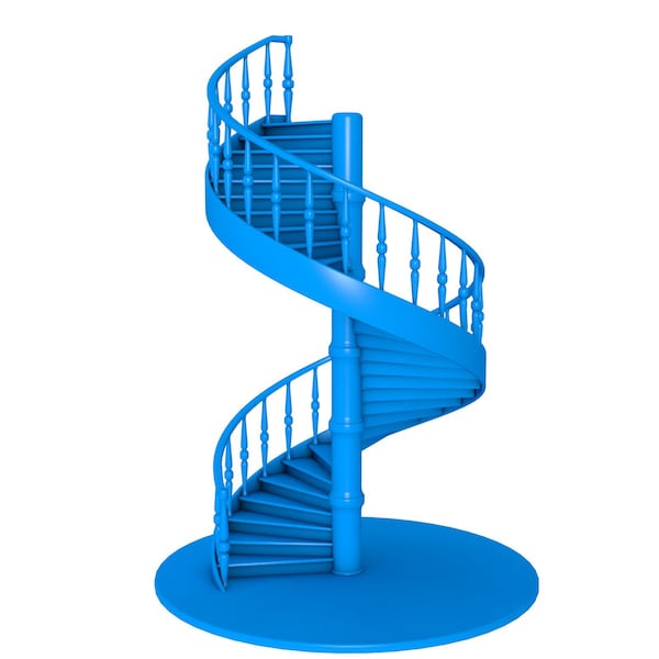 Fichier stl escalier en colimaçon/fichier stl imprimable pour imprimantes 3d, imprimante escalier en colimaçon, escalier palais stl