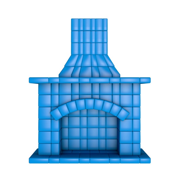 Fireplace   stl file / printable stl file for 3d printers, home decoration stl files,  Fireplace   printer