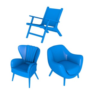 Chair   stl file / printable stl file for 3d printers, home decoration cosmetic stl files, chairs seat
