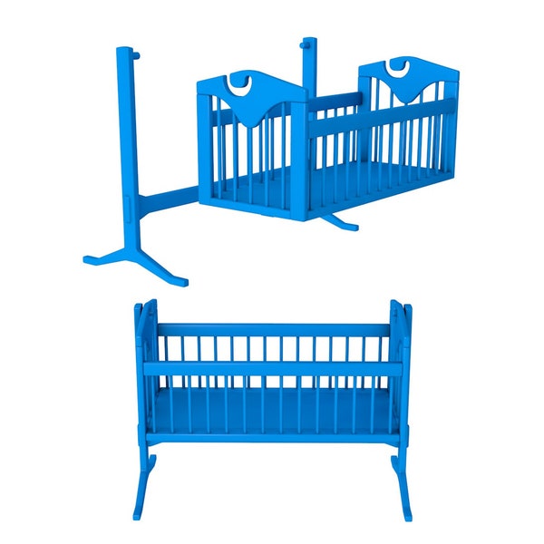 Baby Bed  stl file / printable bed stl file for 3d printers, Baby Cradle  stl file, Baby Bed  printer